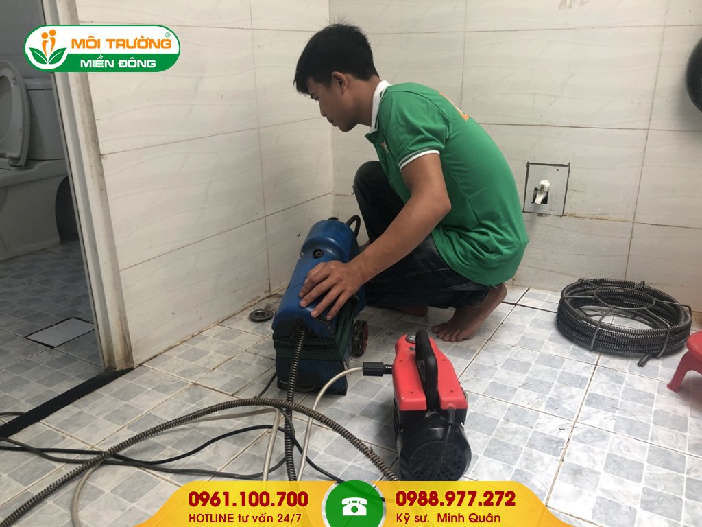 Báo giá thông tắc cống bằng máy đánh lò xo