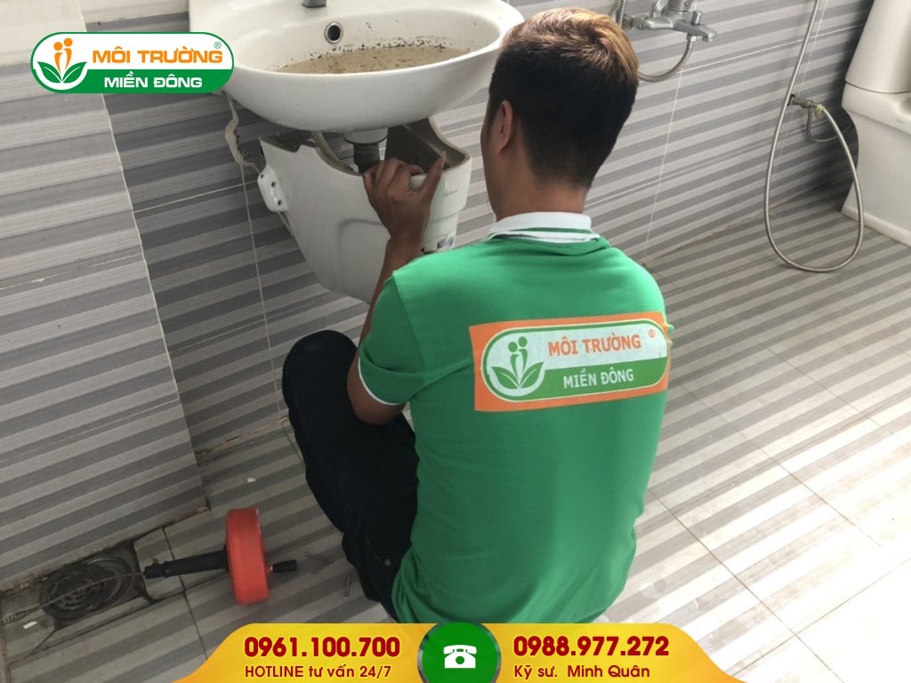 Báo giá thông tắc lavabo bằng máy đánh lò xo nhỏ