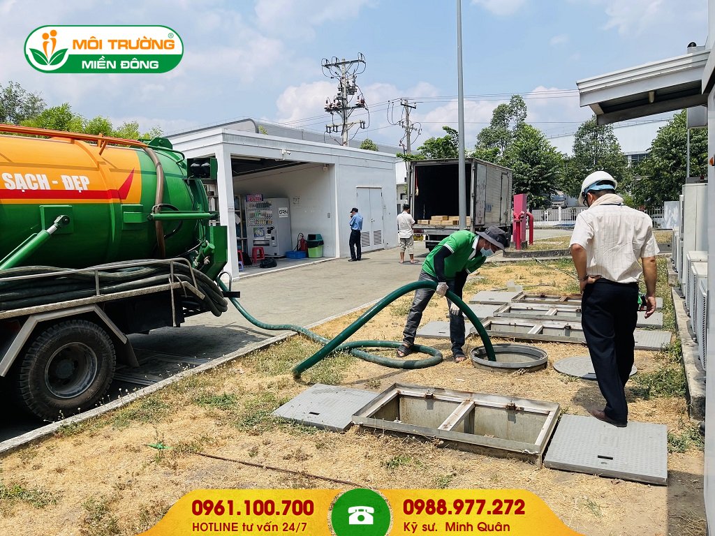 Xe nạo vét hố ga khu công nghiệp